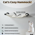 XIFOWE Cat Hammock Wall Mounted, 22.44 x 13.78 inch Wall Mounted Cat Shelves, Metal Brackets Beds for Sleeping, Playing, Climbing & Resting Stabilized Wall Furniture (Soft & Warm Fabric)