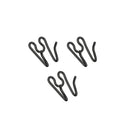 Herm. Sprenger Additional Prong Links for Ultra-Plus Micro Prong Dog Training Collar, Anti Pull Training Pinch Collar, Stainless Steel Black - Set of 3 (1.5 mm)