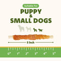 MON2SUN Dog Treats, Rawhide Twist Chicken Hide Sticks, Suitable for Puppy and Small Dogs, 5 Inch (Chicken, 14.11 oz)