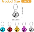 Grevosea 10 Pcs Bells for Dog Collars, 1/2 Inch Stainless Steel Pet Collar Bells with Snap Clips, Clear Ringing Sound Tr