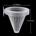 WEAVERBIRD 4PCS Aquarium Nematode Feeder, Live Blood Worm Plastic Cone Cup Shape Basket Feeder for Feeding Fish with Suc
