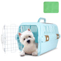 Hard-Sided Plastic Dog and Cat Kennel,Two-Door Pet Carrier, Plastic Wire Door, Top or Front Loading,Pets up to 22LBS,Fully Breathable, Perfect for Traveling/Hiking/Camping/Veterinary Visits