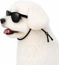 G014 Dog Small Breed up to 15lbs Pet Cat Puppy 80s Retro Sunglasses (Black)
