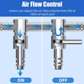 AQUANEAT Aquarium Air pump Splitter,Fish Tank Air Valve, Metal Control Valve for Pump Accessories(X-Small 2 Way)