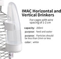 Bird Feeder Automatic Bird Water Dispenser Set for Cage No Mess Parakeet Cage Water Dispenser PP Material, 200ml/6.8fl o