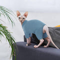 ROZKITCH Sweater for Cat, Breathable Soft Jumpers for Sphynx Only, Coat with Four Legs, Warm Sweater T-Shirt Pajamas Jumpsuit Vest Cornish Rex, Devon Rex, Peterbald Blue XL