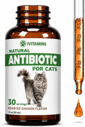 Cat Antibiotic for Infections, UTIs, Respiratory Moments, Cold, & Allergies | Antibiotics for Cats of All Ages & Breeds | Chicken Flavor | 1 fl oz | (1)