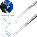Luxiv Aquarium Aquascape Tools Kit, 6 in 1 A Aquatic Plant Aquascaping Tool Stainless Steel Tweezers Scissors Spatula fo