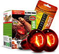 Infrared Heat Lamp Bulbs 75W 2 Pack,Red Basking Spot Light Bulb Reptile Heating lamp for Bearded Dragon,Turtle,Snake,Leo