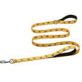 Hikiko 6 Ft Dog Leash, Padded Double Handle Leashes for Medium Large Dogs, Soft Traffic Handles Lead for Walking (Yellow Bee)