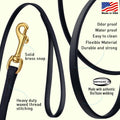 Viper Biothane Working Tracking Lead Leash Long Line for Dogs, Black 1/2" x 15ft