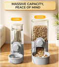 Hanging Automatic Food and Water Dispenser, Gravity Rabbit Feeder Set, Cage Cat Food Bowl Dog Feeding Station for Puppy 