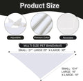 Agroon Blank Dog Bandanas White XLarge 1PCS, DIY Solid Cotton Scarf, Durable Triangle Reversible Bibs Handkerchief for Puppy Pet, Personalized Birthday/Party Fun Idea Gift