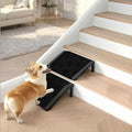 Dog Ramp for Stairs – Non-Slip Pet Ramp for Small, Short-Legged & Senior Dogs – Sponge Padding Surface + 200-lb Heavy-Duty Metal Frame – Small Dogs Climb Safely – Indoor/Outdoor Steps (Paw-（2-Pack）)