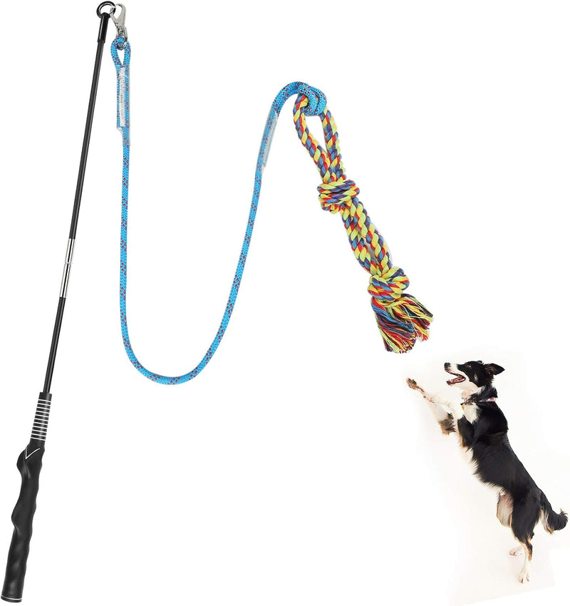 Flirt Pole for Dogs, Interactive Pole for Small Medium Large Dogs