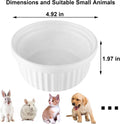 Rabbit Hanging Ceramic Bowl, Removable Cage Feeder Pet Food Water Bowl