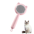 Self-Cleaning Slicker Brush for Cats and Dogs, One-Click Hair Release Pet Brush, Deshedding Grooming Tool for Long & Sho
