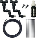 Reptile Terrariums Misting Accessories kit, 2PCS Adjustable Reptile Mister Nozzles, with 16ft 1/4 inch Tube