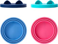 4Pack Cat Food Can Cover Lids Cute Pet Ears Shaped Pet Food Can Covers Universal 1 Fits 3 Standard 3 oz,5.5 oz,12 oz Dog