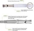 Dog Whistle – Adjustable Ultrasonic Silent Whistles for Bark Control & Recall Training (White)