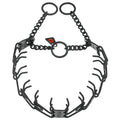 Herm Sprenger Black Stainless Steel Dog Prong Collar with Easy On Assembly Chain Professional Training Pinch Collar for Small Medium Large Dogs Made in Germany (17in X 2.25mm (Neck Size up to 13in))