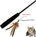 TIENAILING Cat Feather Toys Refills, 6 Pieces Handmade Da Bird Feathers Refill, Cat Wand Replacement Feather for Indoor Cats (B)