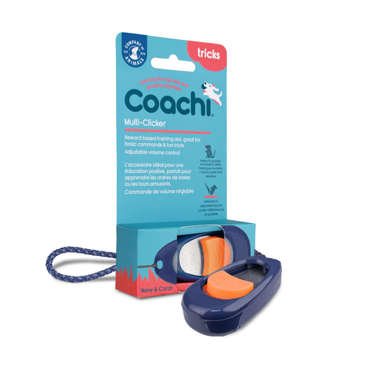 Company of Animals Coachi Multi-Clicker, Dog Accessory, Volume Control with 3 Settings, Easy to Click, Adjustable Wrist Strap, Dog Clicker, for Dog Training, Including Sensitive Dogs and Puppies