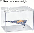Bearded Dragon Hammock Swing, Hanging Reptile Bed Lounger for Lizard Terrarium Gecko, Suction Cup Tank Accessory for Gla