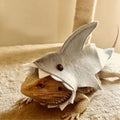 3 Pcs Shark Bearded Dragon Costume Felt Lizard Outfit Halloween Small Animal Clothes Harness for Chameleon Gecko Amphibi