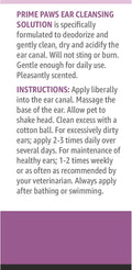 Prime Paws Ear Cleansing Solution for Dogs & Cats - Deodorizing Dog Cleaner with Aloe Vera Vitamins Professional Pet Flush Cleans Acidifies Canal Complete Care 1 gal, White (PRIM1059)