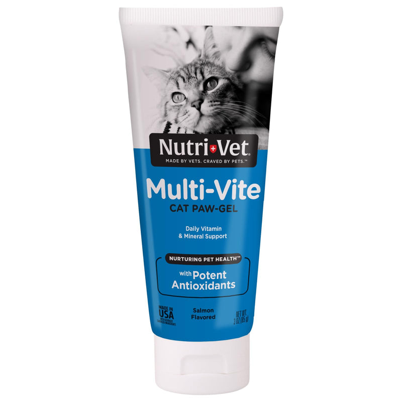 Nutri-Vet Multi-Vite Paw Gel for Cats, Daily Vitamin, Kitten Supplies, Immune Support, Cat Vitamin, Potent Antioxidants, Multi-Vitamin Paw Gel, Senior Feline Supplements, 3 oz