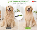 Dog Comb for Shedding & Dematting, Rotating Pins, Undercoat, Cats & Doodles