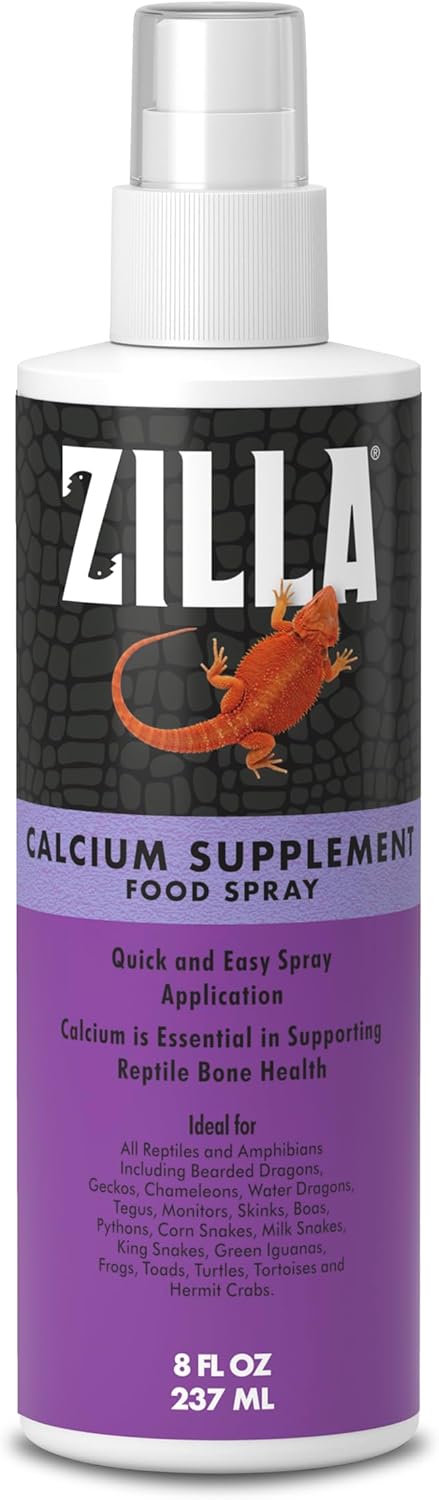 Zilla Reptile Calcium Supplement Spray, 8 Fluid Ounce