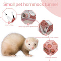 EAEDMY Rat Ferret Hammock Toys Cage Accessories, Guinea Pig Hideout Tunnel, Warm Bed for Rat Ferret Guinea Pig Sleep Hid