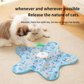 Rechargeable Automatic Cat Toy, 3-Mode Touch-Activated Interactive Toy with Random Motion, Concealed Feather & Squeaky S