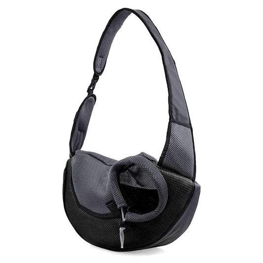 Kucehiup Pet Sling Carrier for Small Dogs Cats Breathable Mesh Travelling Hands-Free Puppy Backpack(Fits Approximately 3 lbs to 6 lb Pets)(Black)