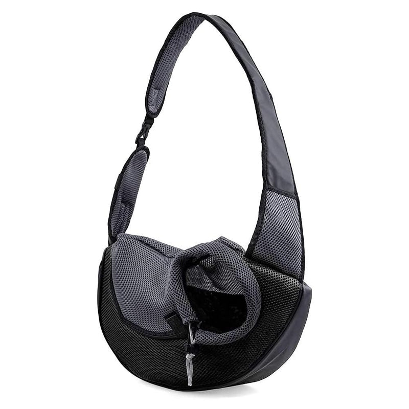 Kucehiup Pet Sling Carrier for Small Dogs Cats Breathable Mesh Travelling Hands-Free Puppy Backpack(Fits Approximately 3 lbs to 6 lb Pets)(Black)