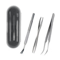 PETSPLICITY Tick Remover Kit - Stainless Steel Tick Removal for Humans and Pets - Tick Tweezers for Safe and Complete Removal of Big and Small Ticks for Cats and Dogs - Removal Kit with Storage Pouch