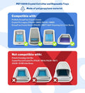 Crystal Cat Litter and Disposable Litter Trays 5 Sets Compatible with Petsafe Scoop-Free Classic/Legacy/Smart Litter Box