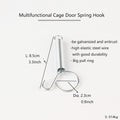 Spring Cage Latch Door Spring Hook Metal Finger for Fixing Rabbit, Dog, Cat, Parrot, Guinea Pig, Bunny, JSM Pet Cage Door(10Packs)