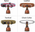 kcrygogo Dog Collar Bell with Leather Snap Strap, 2 Pack Loud Pet Collar Bells for Dogs, Jingle Bell to Help Locate Your Dog, Includes 2 ID Capsule Tags, Vintage Copper Bell Collar Accessory