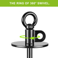 15" Heavy Duty Dog Tie Out Stake, 360° Swivel Anchor, Black