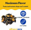 Full-Size Cow Hooves for Dogs (25 Pack) | All-Natural Long Lasting Dog Chews | Made from Grass Fed Cattle | Tasty Treat 