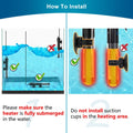 DaToo Aquarium Heater Adjustable 50W Submersible Fish Tank Heater with Electronic Chip Thermostat Suitable for Marine Sa