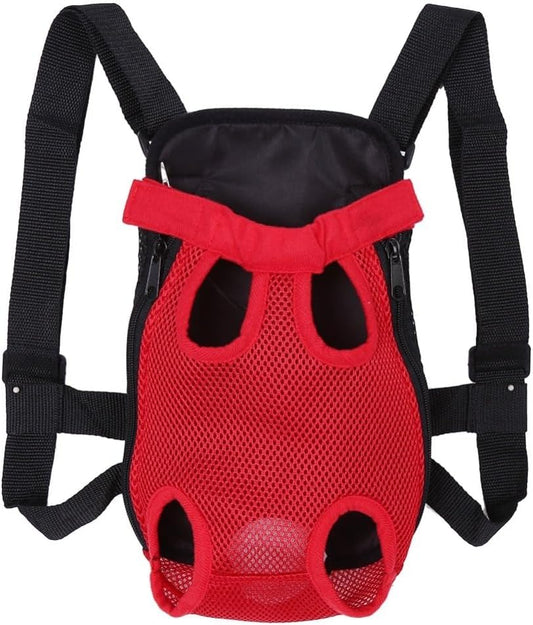 Pet Dog Front Carrier Backpack, Breathable Sandwich Mesh Chest Tote Bag with Adjustable Strap for Small Dogs Cats Walkin