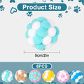 Yasdyri Cat Toys Balls 6 Pieces with Bells 5cm Soft Cat Pom Poms Balls Cats Interactive Ball Toy for Cats Kitten Indoor Outdoor Playing Chewing Scratching