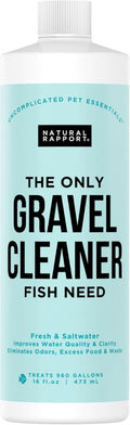 Natural Rapport Aquarium Gravel Cleaner, No-Vacuum Waste Reducer, 16 oz