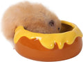 Guinea Pig Food Bowl Hamster Ceramic Water Dish Anti-Spill & Prevent Tipping Rabbit Feeding Bowl for Guinea Pig, Syrian 