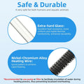 50W Aquarium Heater Adjustable Temperature Submersible Fish Tank Heater Water Thermostat with Thermometer for Freshwater