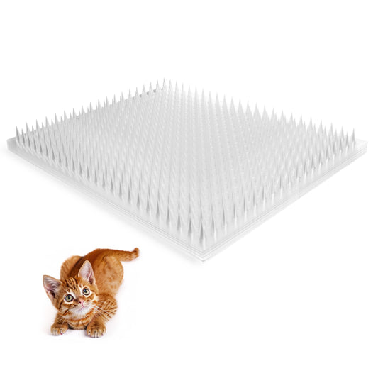 Zipcase 16 Pack Cat Repellent Deterrent Outdoor Scat Mat with Tape for Cats, Dogs, Pests Covers 24 Sq.ft (3456 Sq.in), 16 x 13 Inches
